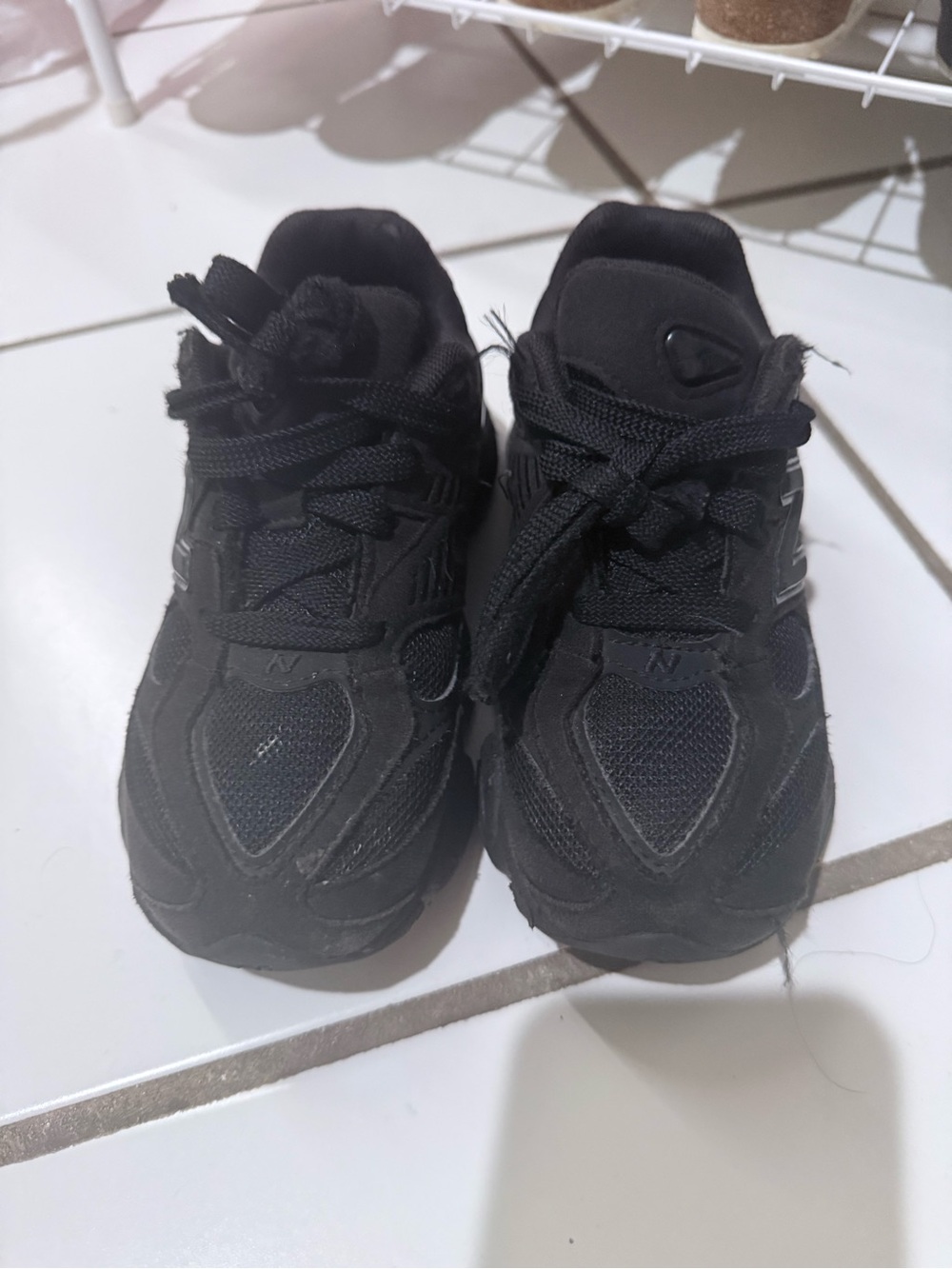 New Balance Kids Black Lace-Up Sneakers